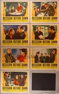 1e606 DECISION BEFORE DAWN 7 LCs '51 Anatole Litvak, WWII, Richard Basehart!