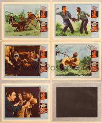 1e725 DEFIANT ONES 5 LCs '58 Tony Curtis & Sidney Poitier are escaped cons chained together!