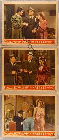 1e880 DETECTIVE KITTY O'DAY 3 LCs '44 female sleuth Jean Parker, Peter Cookson!