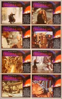 1e189 DRAGONHEART 8 int'l LCs '96 Dennis Quaid, Sean Connery as huge dragon!