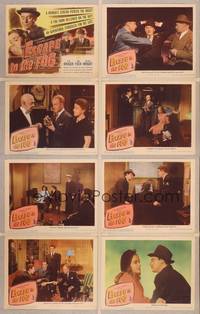 1e202 ESCAPE IN THE FOG 8 LCs '45 Budd Boetticher, noir, images of Otto Kruger & Nina Foch!
