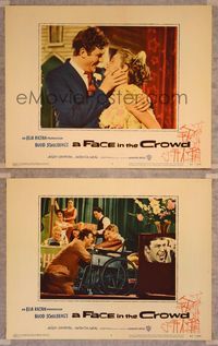 1e979 FACE IN THE CROWD 2 LCs '57 power-hungry preacher Andy Griffith, Patricia Neal!
