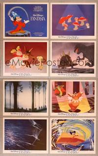 1e207 FANTASIA 8 LCs R82 great images of Mickey Mouse & others, Disney musical cartoon classic!