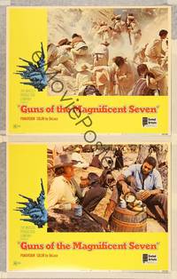 1e982 GUNS OF THE MAGNIFICENT SEVEN 2 LCs '69 Bernie Casey, fight in the dust!