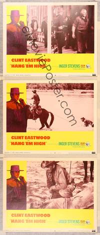 1e896 HANG 'EM HIGH 3 LCs '68 Clint Eastwood, they hung the wrong man and didn't finish the job!