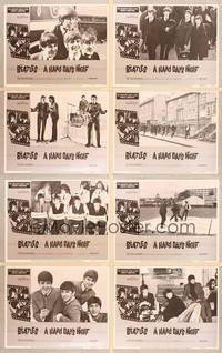 1e260 HARD DAY'S NIGHT 8 LCs R82 great images of The Beatles, rock & roll classic!