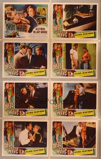 1e268 HEAT WAVE 8 LCs '54 HOT tempting taunting bad girl Hillary Brooke, Alex Nicol!