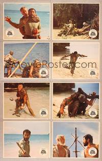 1e273 HELL IN THE PACIFIC 8 LCs '69 Lee Marvin, Toshiro Mifune, John Boorman