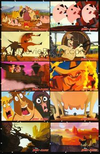 1e018 HOME ON THE RANGE 10 9x15 LCs '04 Disney cow farm animal western cartoon!