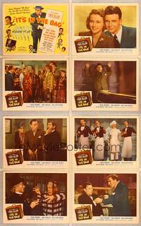 1e319 IT'S IN THE BAG 8 LCs '45 Fred Allen, Jack Benny, Don Ameche, Rudy Vallee, murder mystery!
