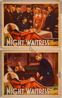 1e987 NIGHT WAITRESS 2 LCs '36 pretty Margot Grahame & Gordon Jones!