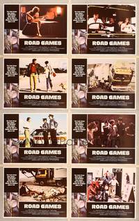 1e465 ROAD GAMES 8 LCs '81 Stacy Keach, Jamie Lee Curtis, the deadliest game of all!