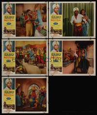 1e769 SABU & THE MAGIC RING 5 LCs '57 great images of Sabu in Arabian adventure fantasy!