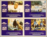 1e848 SLAP SHOT 4 LCs '77 George Roy Hill directed, great images of hockey player Paul Newman!