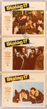 1e948 STALAG 17 3 LCs '53 William Holden, Robert Strauss, Billy Wilder WWII POW classic!