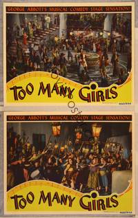 1e997 TOO MANY GIRLS 2 LCs '40 Ann Miller, Broadway musical comedy!