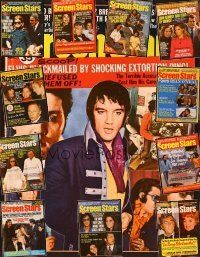 1f023 LOT OF 12 SCREEN STARS MAGAZINES lot 1971 Elvis blackmailed, Liz, Ryan, Jackie O. + more!