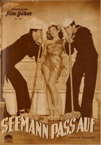 1f163 SAILOR BEWARE German program '52 Dean Martin & Jerry Lewis, sexy Corinne Calvet, different!
