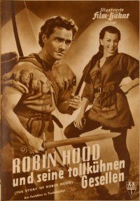 1f167 STORY OF ROBIN HOOD German program '52 different images of Richard Todd & Joan Rice, Disney