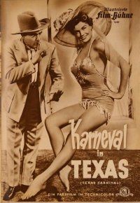 1f170 TEXAS CARNIVAL German program '52 different images of Red Skelton & sexy Esther Williams!