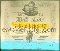 1f095 GLENN MILLER STORY glass slide '54 James Stewart in the title role, June Allyson