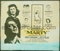 1f107 MARTY glass slide '55 directed by Delbert Mann, Ernest Borgnine, written by Paddy Chayefsky!