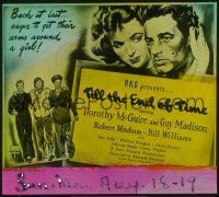 1f124 TILL THE END OF TIME glass slide '46 Dorothy McGuire, Guy Madison, early Robert Mitchum