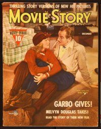 1f054 MOVIE STORY magazine December 1941, portrait of Greta Garbo & Melvyn Douglas from Ninotchka!