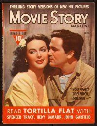 1f055 MOVIE STORY magazine June 1942 John Garfield & sexy Hedy Lamarr from Tortilla Flat!
