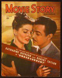 1f057 MOVIE STORY magazine October 1946 Katharine Hepburn & Robert Taylor in Undercurrent!