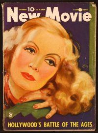 1f038 NEW MOVIE MAGAZINE magazine December 1934, art portrait of Greta Garbo by Daniel Osher!