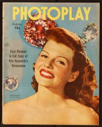 1f069 PHOTOPLAY magazine October 1949, sexy Rita Hayworth after her honeymoon by Paul Hesse!