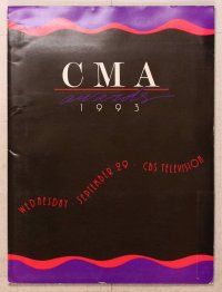 1f206 CMA AWARDS 1993 presskit '93 hosted by country music stars Vince Gill & Clint Black!