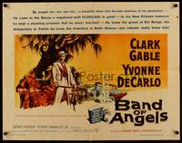 1g019 BAND OF ANGELS 1/2sh '57 Clark Gable buys beautiful slave mistress Yvonne De Carlo!