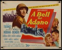 1g023 BELL FOR ADANO 1/2sh '45 pretty Gene Tierney & WWII soldier John Hodiak, John Hersey!