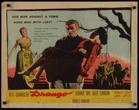 1g057 DRANGO 1/2sh '57 art of Jeff Chandler, a man against a town gone mad with lust!