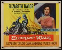 1g061 ELEPHANT WALK 1/2sh R60 sexy Elizabeth Taylor, Dana Andrews & Peter Finch in India!
