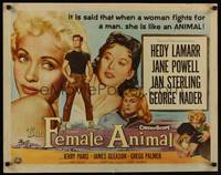 1g068 FEMALE ANIMAL 1/2sh '58 sexy Hedy Lamarr & Jane Powell, Jan Sterling, George Nader!