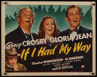 1g094 IF I HAD MY WAY 1/2sh '40 great close-up image of Bing Crosby & Gloria Jean!