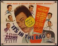 1g100 IT'S IN THE BAG 1/2sh '45 Fred Allen, Jack Benny, Don Ameche, Rudy Vallee, murder mystery!