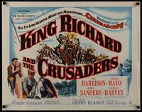 1g113 KING RICHARD & THE CRUSADERS 1/2sh '54 Rex Harrison, Virginia Mayo, George Sanders