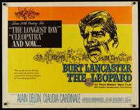 1g122 LEOPARD 1/2sh '63 Luchino Visconti's Il Gattopardo, cool art of Burt Lancaster!