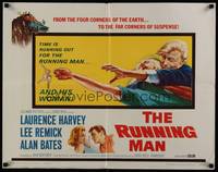 1g183 RUNNING MAN 1/2sh '63 Laurence Harvey, Lee Remick, directed by Carol Reed!