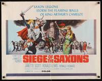 1g186 SIEGE OF THE SAXONS 1/2sh '63 King Arthur's Camelot, cool knight on horseback art!