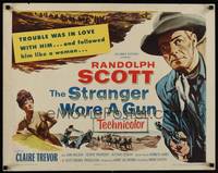 1g196 STRANGER WORE A GUN 1/2sh '53 trouble was in love with Randolph Scott!