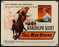 1g200 TALL MAN RIDING 1/2sh '55 cowboy Randolph Scott & sexy Dorothy Malone!