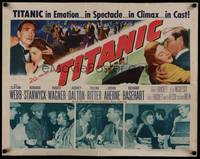 1g211 TITANIC 1/2sh '53 Clifton Webb & Barbara Stanwyck on legendary ship!