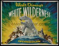 1g229 WHITE WILDERNESS 1/2sh '58 Disney, cool art of polar bear & arctic animals on top of world!
