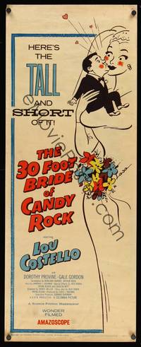 1h005 30 FOOT BRIDE OF CANDY ROCK insert '59 great art of Costello, the tall and short of it!