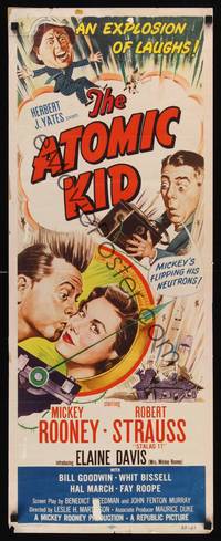 1h035 ATOMIC KID insert '55 wacky art of nuclear Mickey Rooney, an explosion of laffs!